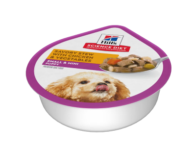 Puppy Small Paws Savory Stew with Chicken & Vegetables Tray Entrée